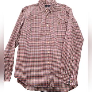 Polo Ralph Lauren Men's Gingham Oxford Button Down Shirt Red and Blue - XL